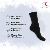 Footstar Damen Baumwollsocken (10 Paar), handgekettelte...