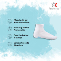 Footstar Damen & Herren Kurzschaft Socken mit Frottee-Sohle (8 Paar) Sneak It! - Weiß 35-38