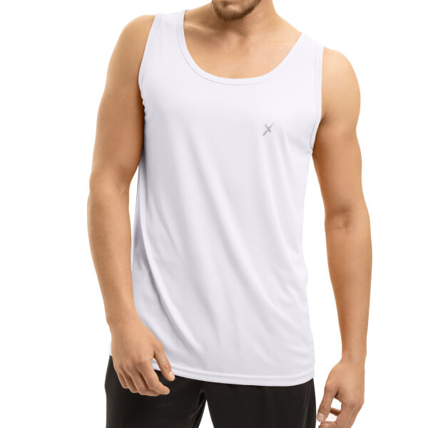 CFLEX Herren Sport Shirt Fitness Tanktop Sportswear Collection - Weiß S