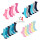 Footstar Bunte Baumwoll Socken für Kinder (6er Pack) - Flamingo Mix 23-26