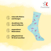 Footstar Bunte Baumwoll Socken für Kinder (6er Pack) - Pastell Mix 23-26