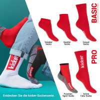 kicker Kinder Kurzschaft Socken (6 Paar) Schwarz Weiß Grau 23-26