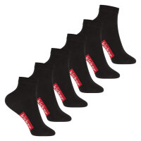 kicker Kinder Kurzschaft Socken (6 Paar) Schwarz 27-30