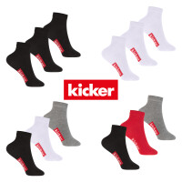 kicker Kinder Kurzschaft Socken (6 Paar) Weiß 23-26