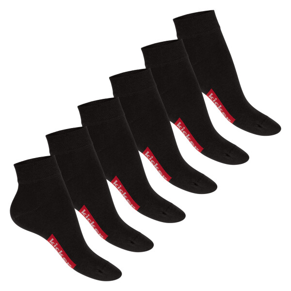 kicker Damen & Herren Kurzschaft Socken (6 Paar) - Schwarz 35-38