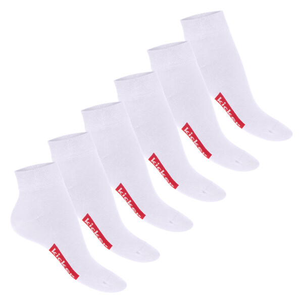 kicker Damen & Herren Kurzschaft Socken (6 Paar) - Weiß 35-38