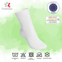 Footstar Kinder Socken (10 Paar) - Everyday! - Weiss 23-26