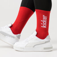 kicker Damen & Herren Crew Socks (6 Paar) Schwarz Rot Grau 35-38