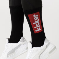 kicker Damen & Herren Crew Socks (6 Paar) Schwarz 35-38