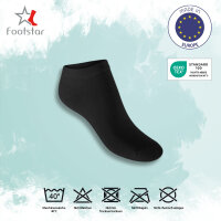 Footstar Herren & Damen Sneaker Socken (20 Paar) Kurze Sportsocken aus Baumwolle - Sneak It! - Schwarz 35-38