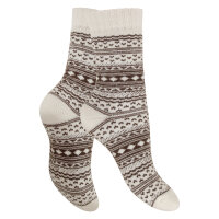 Celodoro Damen & Herren Frottee-Wollsocken mit Muster...