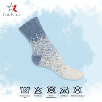 Footstar Damen & Herren Plüsch Socken mit weicher Sohle (6 Paar) - Snow 36-42