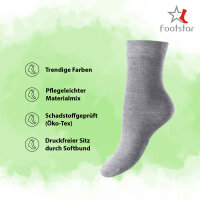 Footstar Kinder Socken (10 Paar) - Everyday! - Classic Grey 27-30