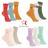 Footstar Kinder Frottee-Socken mit Motiv (6 Paar) Warme Socken mit Thermoeffekt - Herz Motiv 23-26