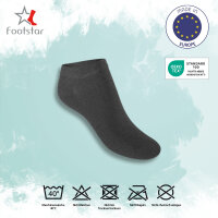 Footstar Herren & Damen Sneaker Socken (10 Paar) Kurze Sportsocken aus Baumwolle - Sneak It! - Anthrazit 43-46