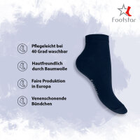 Footstar Herren & Damen Kurzschaft Socken (10 Paar) - Sneak it! - Marine 43-46