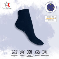 Footstar Herren & Damen Kurzschaft Socken (10 Paar) - Sneak it! - Marine 43-46