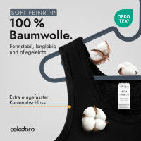 Celodoro Unterhemd Herren 5er Pack (schwarz, Größe 4XL) - Feinripp Tank-Top aus 100% Baumwolle - Achselshirts, Trägershirts & Unterhemden für Männer - atmungsaktive Anti-Schweiß Tanktops & Muskelshirts