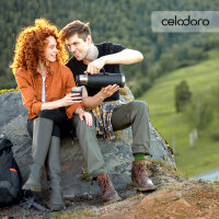 Celodoro 4 Paar Wandersocken, Arbeitssocken & Sportsocken (35-38, hellblau-grün) - verstärkte Unisex Socken für Damen & Herren - atmungsaktive Anti-Schweiß Funktionssocken für Sport, Wandern, Arbeit