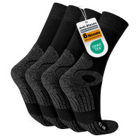 Celodoro 4 Paar Wandersocken, Arbeitssocken & Sportsocken (35-38, schwarz) - verstärkte Unisex Socken für Damen & Herren - atmungsaktive Anti-Schweiß Funktionssocken für Sport, Wandern, Arbeit