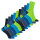 Footstar Kinder Baumwoll Socken (10 Paar) mit abgesetzter Ferse und Spitze - Caribbean 23-26