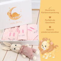 Baby Geschenk Set 5-teilig - Geschenkbox - 0-12 Monate Rosa