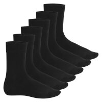 Footstar Herren Soft Viskose Socken (6 Paar) Klassische Socken extra weich atmungsaktiv - Schwarz 39-42