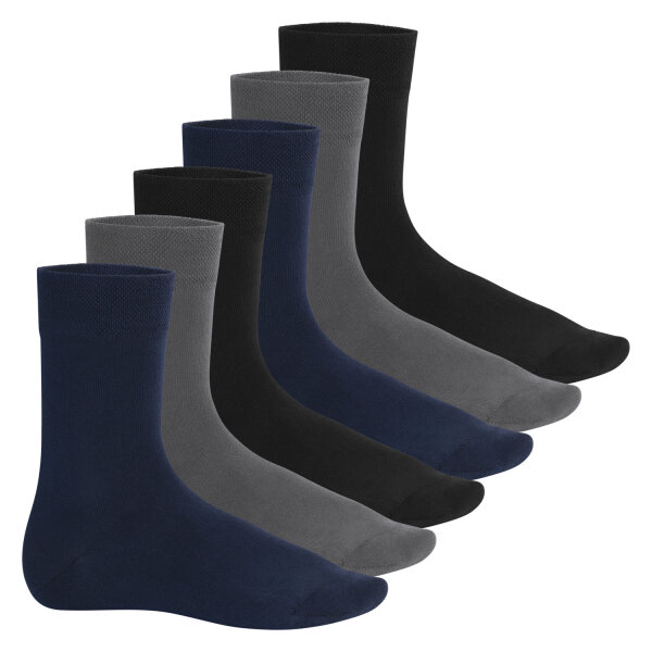 Footstar Herren Soft Viskose Socken (6 Paar) Klassische Socken extra weich atmungsaktiv - Mix 39-42