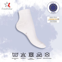 Footstar Herren & Damen Kurzschaft Socken (10 Paar) - Sneak it! - Weiß 39-42