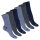 Footstar Damen und Herren Wintersocken (6 Paar) Warme Vollfrottee Socken mit Thermo Effekt - Everyday! - Jeans 47-50