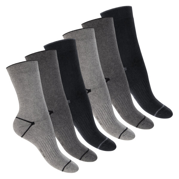 Footstar Damen und Herren Wintersocken (6 Paar) Warme Vollfrottee Socken mit Thermo Effekt - Everyday! - Classic Grey 39-42