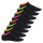 Footstar Herren & Damen Sneaker Socken (8 Paar), Kurze Sportsocken im Neon Look - Neon Flash Schwarz 35-38