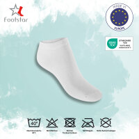 Footstar Herren & Damen Sneaker Socken (10 Paar), Kurze Sportsocken aus Baumwolle - Sneak It! - Schwarz / Weiss Mix (5x Schwarz + 5x Weiss) 35-38