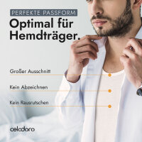 Celodoro Unterhemd Herren 5er Pack (weiß, Größe XXL) - Feinripp Tank-Top aus 100% Baumwolle - Achselshirts, Trägershirts & Unterhemden für Männer - atmungsaktive Anti-Schweiß Tanktops & Muskelshirts