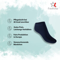 Footstar Herren & Damen Sneaker Socken (10 Paar), Kurze Sportsocken aus Baumwolle - Sneak It! - Jeanstöne 47-50