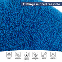 Footstar Damen und Herren Funktions Füßlinge (6 Paar) Unsichtbar mit Frotteesohle - Weiß 35-38