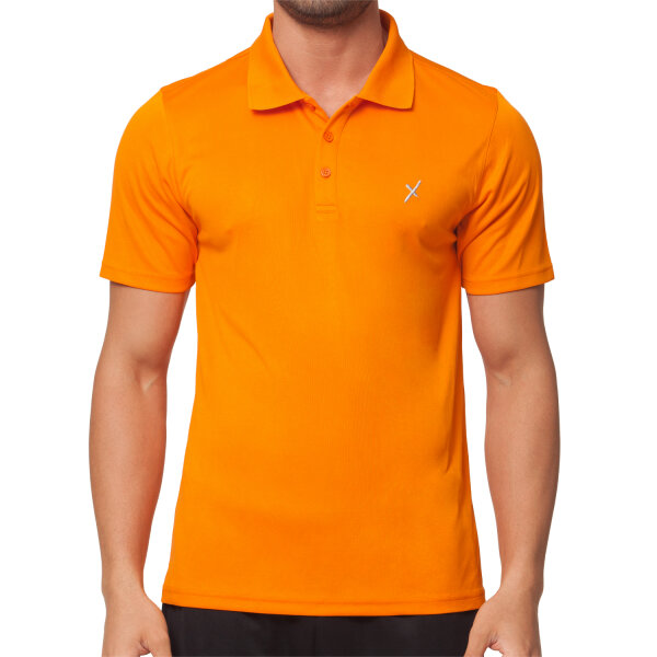 CFLEX Herren Sport Shirt Fitness Polo-Shirt Sportswear Collection - Orange M