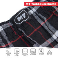 MT Herren Web Boxershorts (6er Pack) American Boxer gewebt aus Baumwolle - Schwarz M