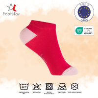 Footstar Kinder Baumwoll Sneaker Socken (10 Paar) mit abgesetzter Ferse und Spitze - Berry 23-26