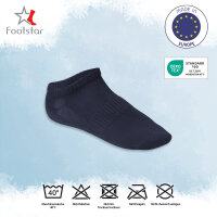 Footstar Damen & Herren Fitness Sneaker Socken (6 Paar) - Marine 35-38