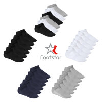 Footstar Damen & Herren Fitness Sneaker Socken (6 Paar) - Marine 35-38