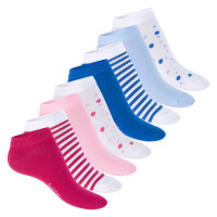 Footstar Damen Motiv Sneaker Socken (8 Paar), Kurze süße Söckchen mit Mustern - Multicolor 35-38