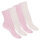 Footstar Damen Kuschel Socken (4 Paar) Warme und flauschige Soft Socken - Rosa Weiß Mix 35-38