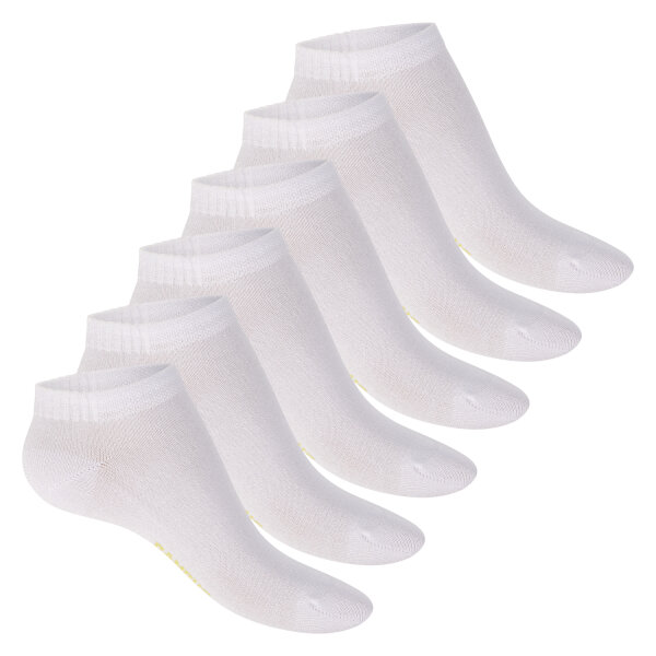 Footstar Damen Viskose Sneaker Socken (6 Paar) Soft Ankle Socks - Weiß 35-38