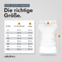 Celodoro Unterhemd Herren 5er Pack (weiß, Größe M) - Feinripp Tank-Top aus 100% Baumwolle - Achselshirts, Trägershirts & Unterhemden für Männer - atmungsaktive Anti-Schweiß Tanktops & Muskelshirts