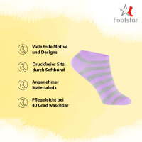 Footstar Kinder Sneaker Socken (8 Paar) Bunte Kurzsocken...