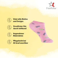 Footstar Kinder Sneaker Socken (8 Paar) Bunte Kurzsocken für Mädchen & Jungen - Pastell Mix 23-26