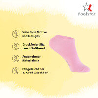 Footstar Kinder Sneaker Socken (8 Paar) Bunte Kurzsocken für Mädchen & Jungen - Multicolor 23-26