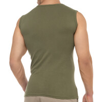 Celodoro Herren Business Muskelshirt V-Neck (3er Pack) Feinripp Top - Olive XXL