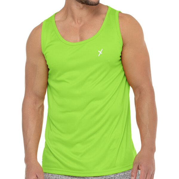 CFLEX Herren Sport Shirt Fitness Tanktop Sportswear Collection - Electric Green S